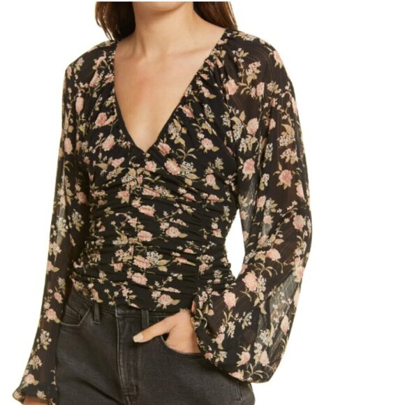 Free People Tops - Free People Cropped Women's Final Rose Blouse Size Small Bohemian